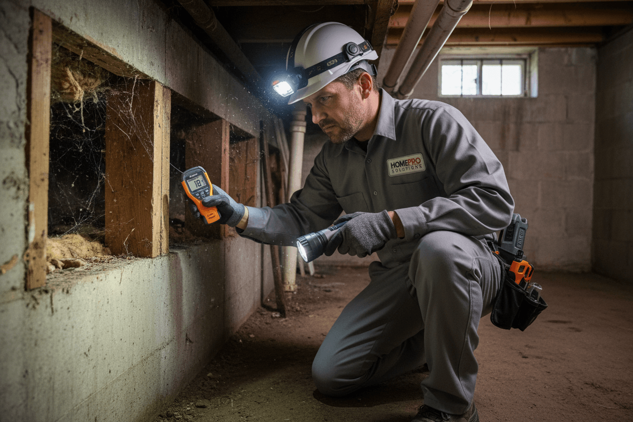 Professional crawl space inspection